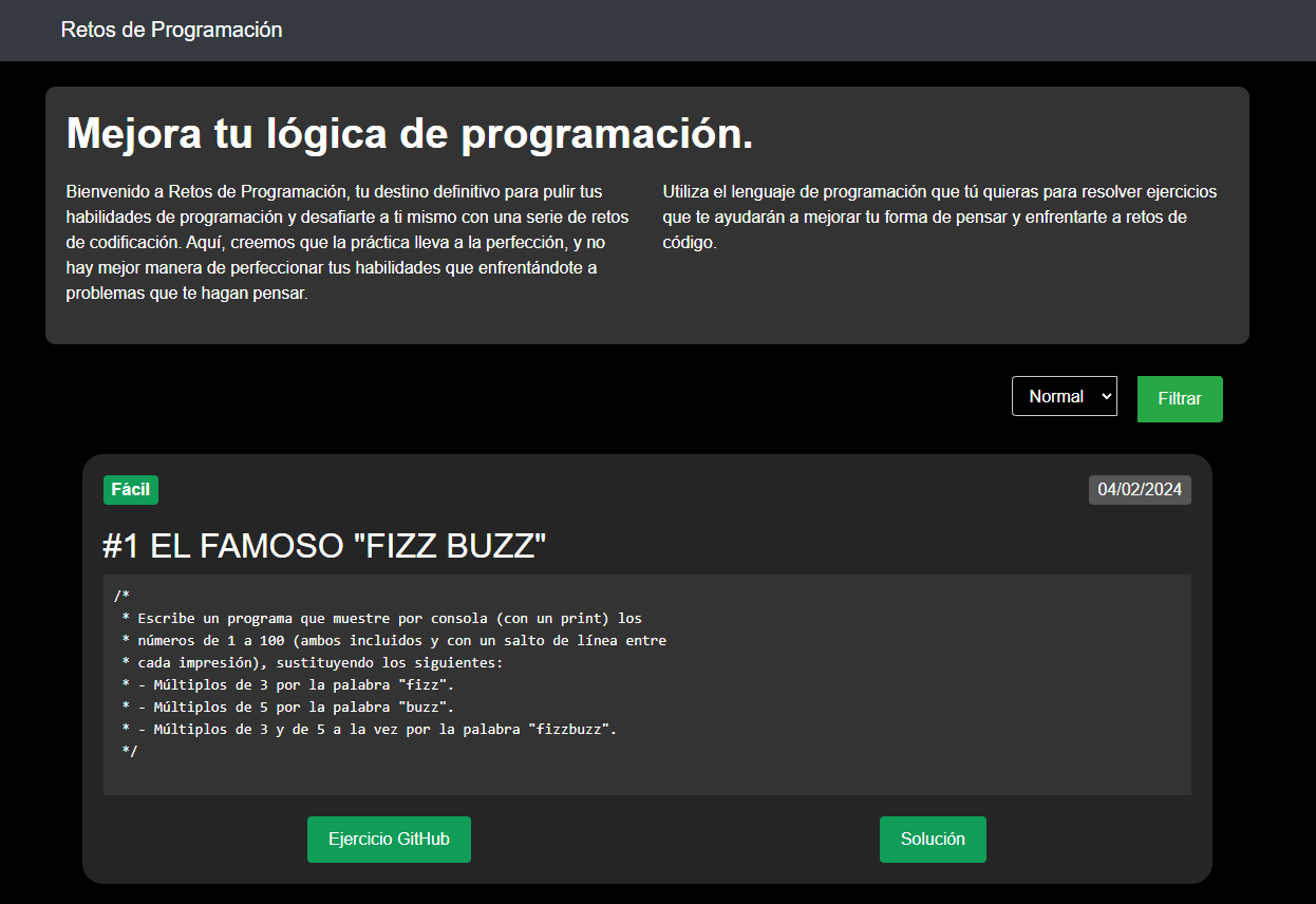Captura de Retos de Programación